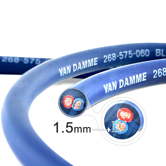 Van Damme Professional Blue Series Studio Grade Twin-Axial Speaker Cable-20M - hdmicouk