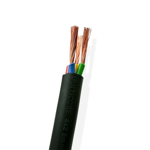 Van Damme Black Series Tour Grade 4 x 2.50mm Multicore Speaker Cable, Black 268-542-000 11 Metre / 11M - hdmicouk